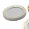 24 Pack Gold Geometric Charger and Dinner Plates Elegant Wedding Party Supplies